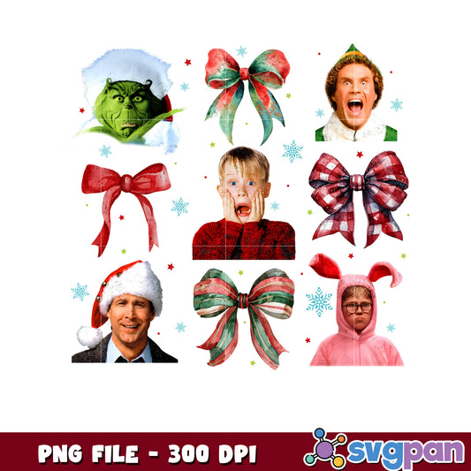 Home alone bowtie png, christmas cartoons png, christmas tree png