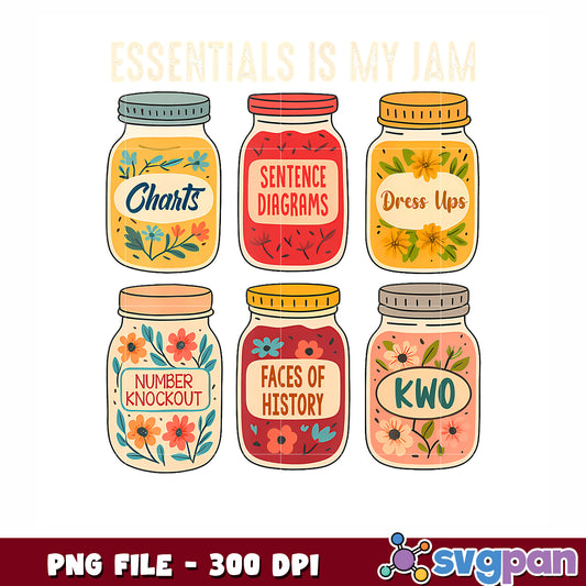 Homeschool Mom Essential Is My Jam png, christmas png, christmas tree png