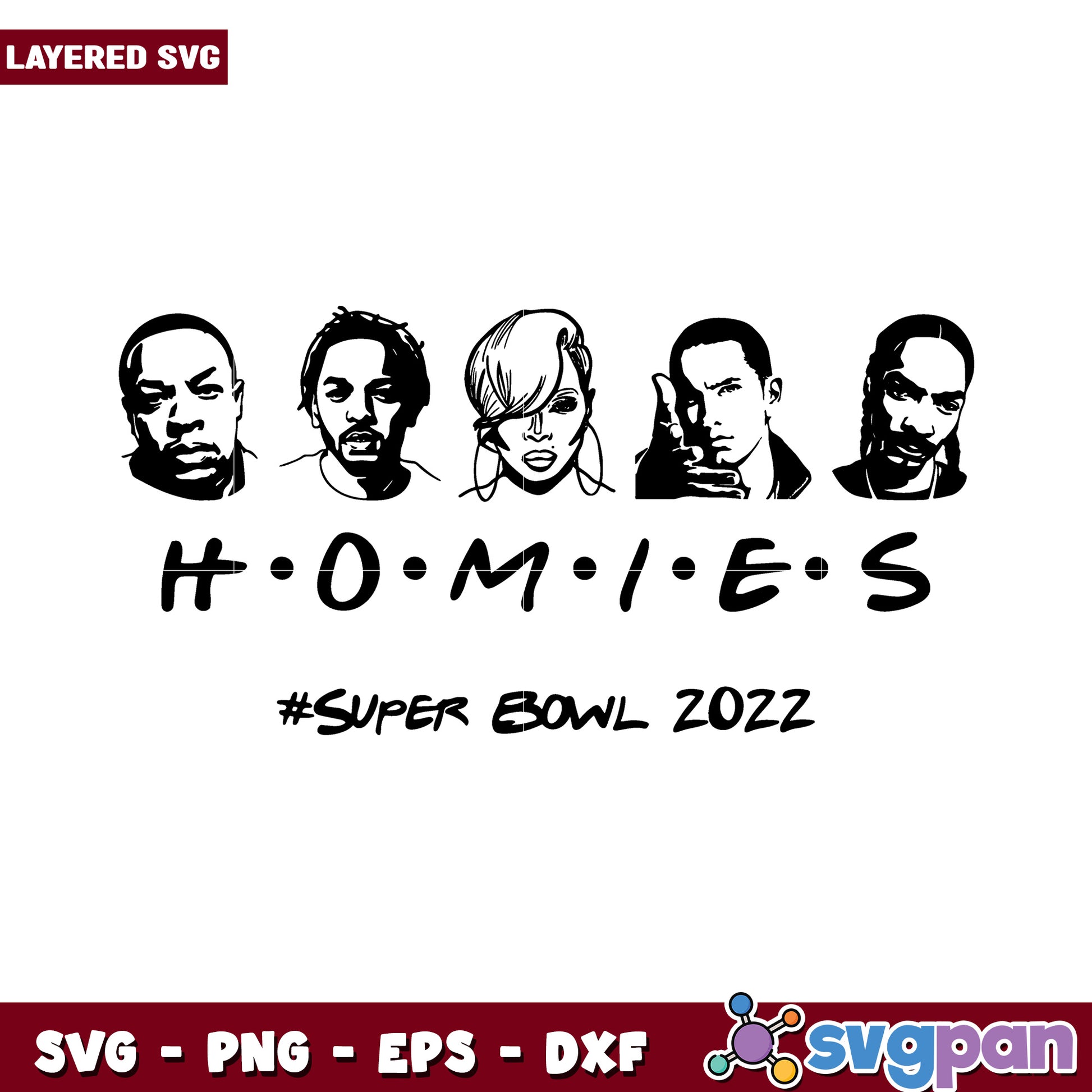 Homies Super Bowl 2022 SVG Design, Perfect for T-shirts and Decor