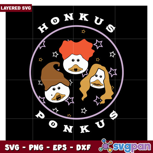 Honkus Ponkus SVG Design for Crafting Projects, Fun and Playful Art