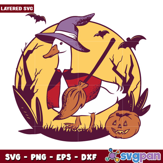 Honky duck halloween svg, halloween fall svg, spooky characters svg