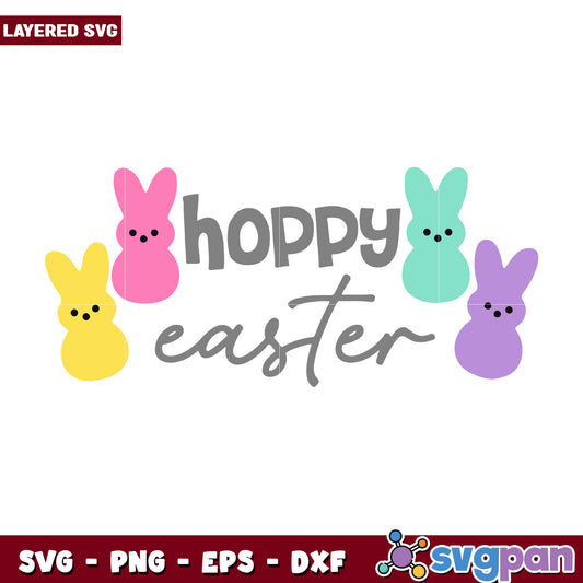 Hoppy Easter Bunny SVG Graphic for Spring Celebrations