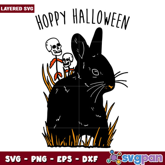 Hoppy halloween svg, halloween fall svg, spooky characters svg