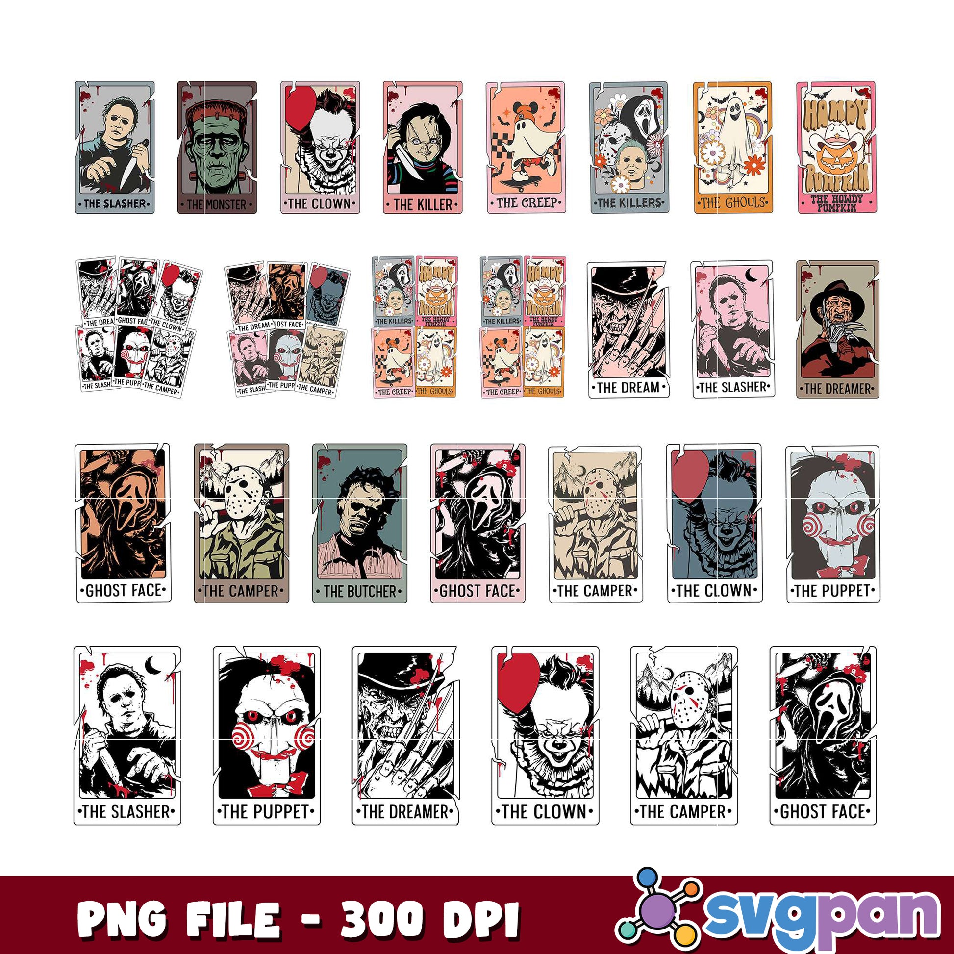 Horror Character PNG Bundle for Creative Projects