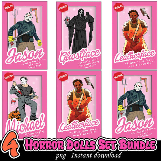Horror Dolls PNG Bundle Instant Download