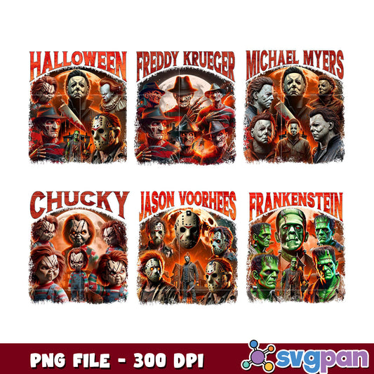 Horror Icons Halloween PNG Bundle 300 DPI