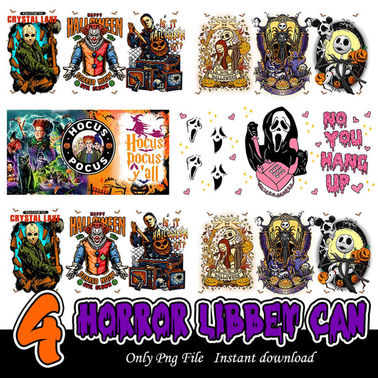Horror Libbie Can Bundle in PNG Format for Halloween Fun