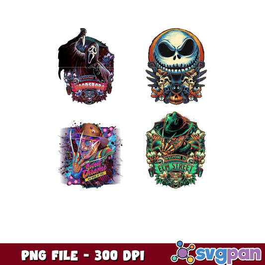Horror Movie Bundle PNG 300 DPI