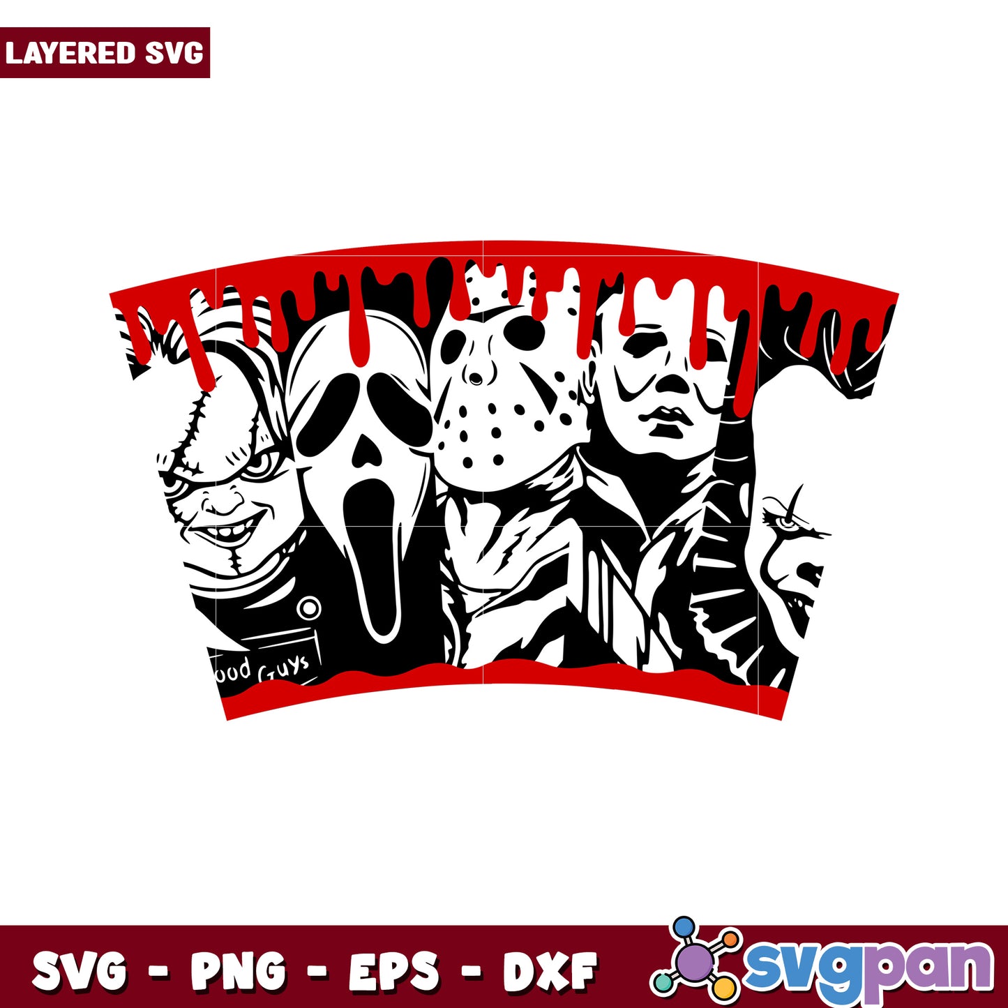 Horror Movie Characters SVG Design, Perfect for Crafting Projects