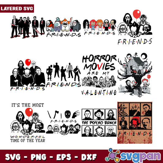 Horror Movie Friends SVG Bundle