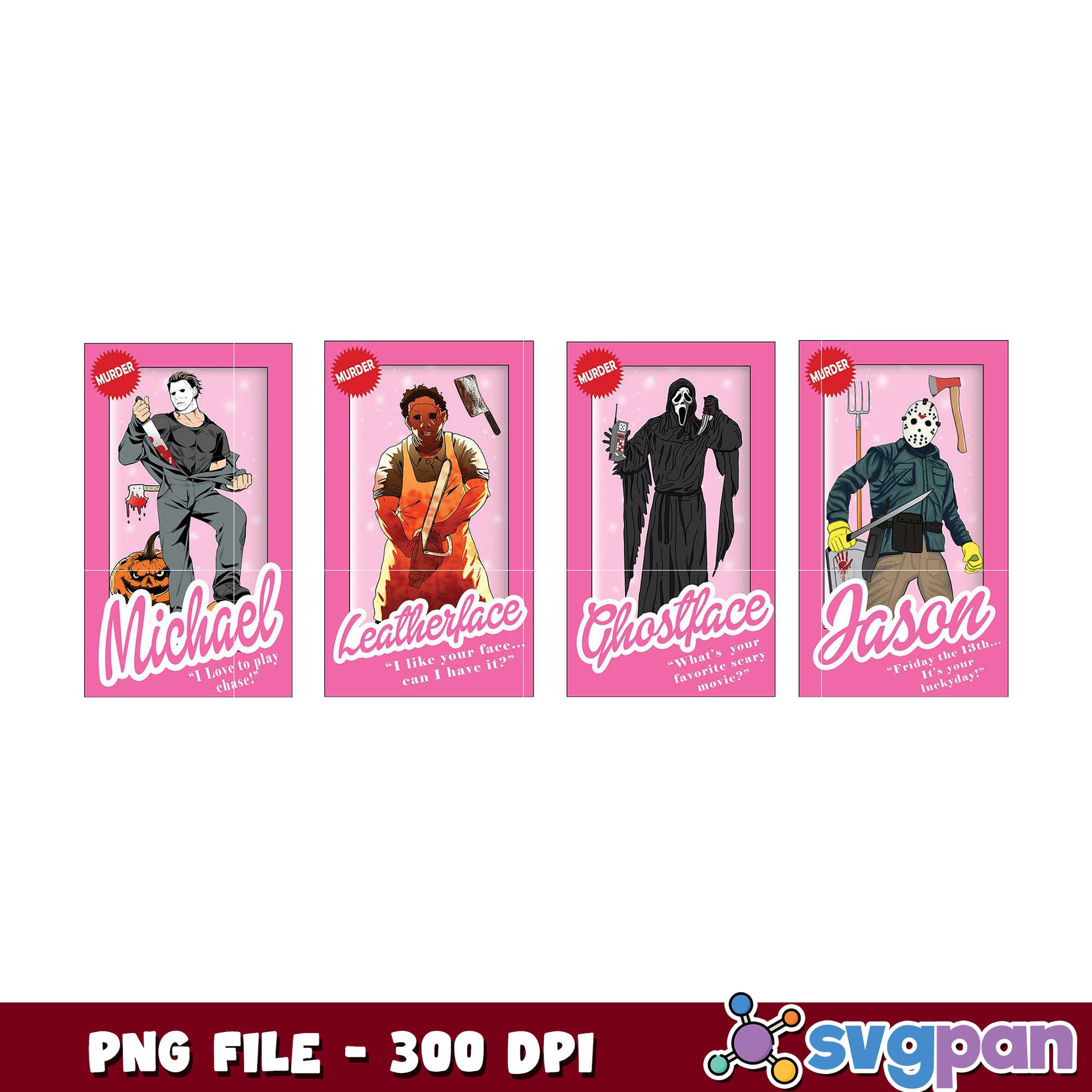 Horror Movie Icons PNG Bundle 300 DPI