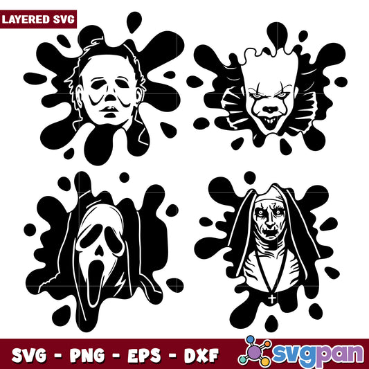 Horror Movie Icons SVG Bundle