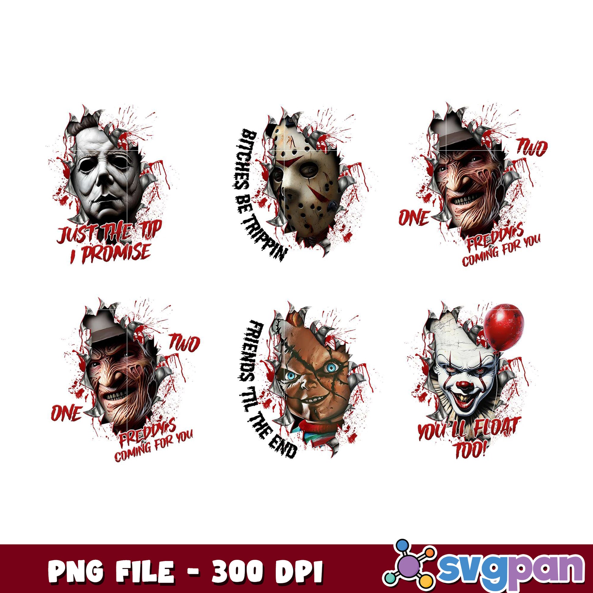Horror Movie PNG Bundle - 300 DPI