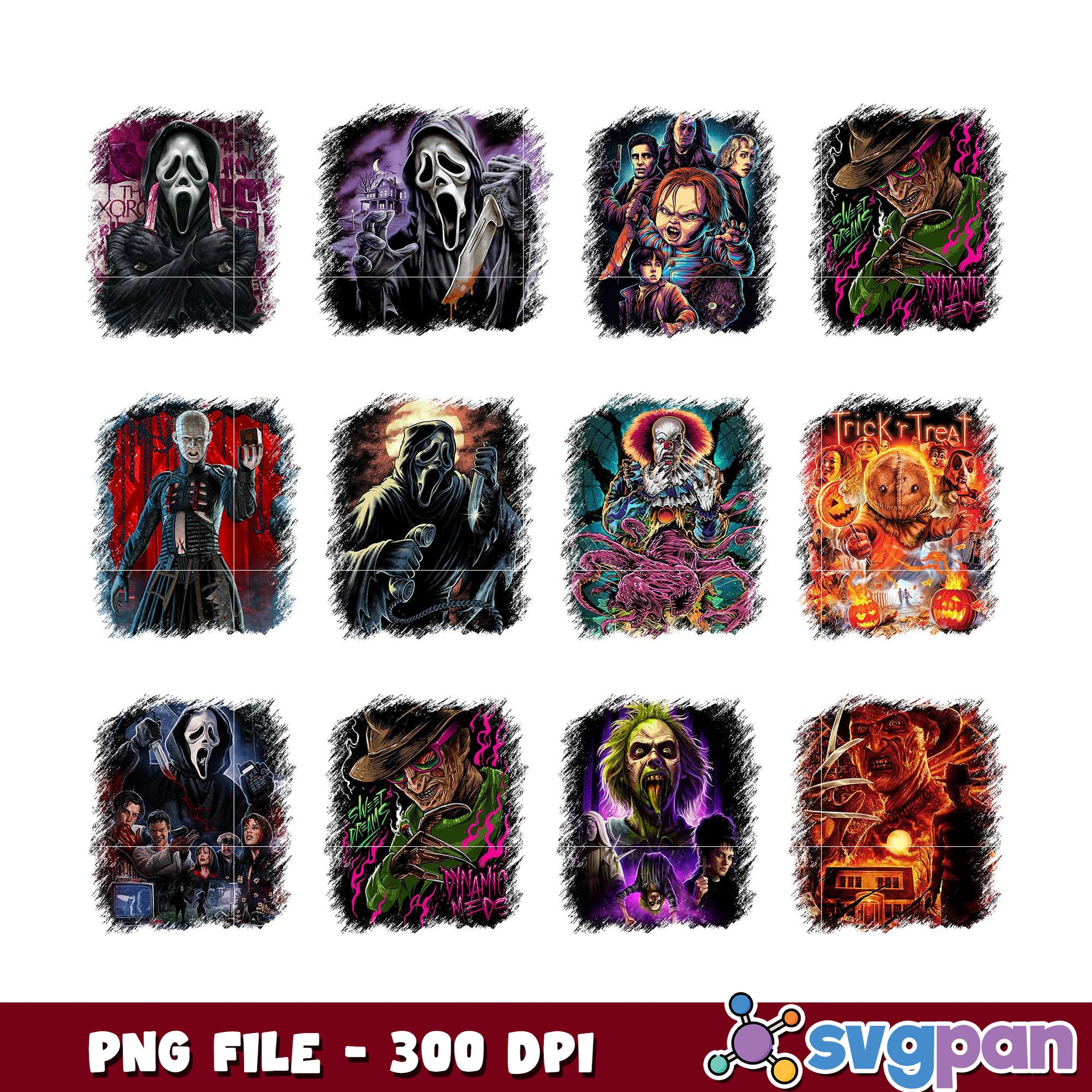Horror Movie PNG Bundle 300 DPI