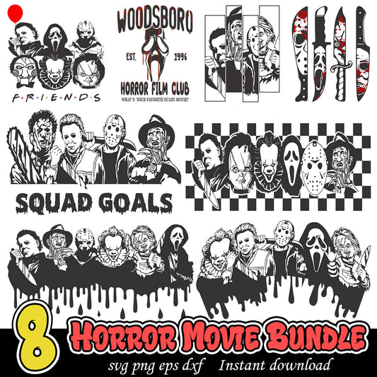Horror Movie SVG Bundle PNG EPS DXF