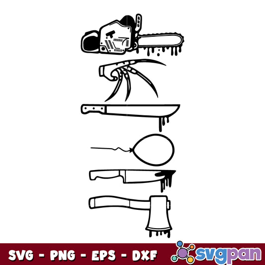 Horror Movie Weapons svg