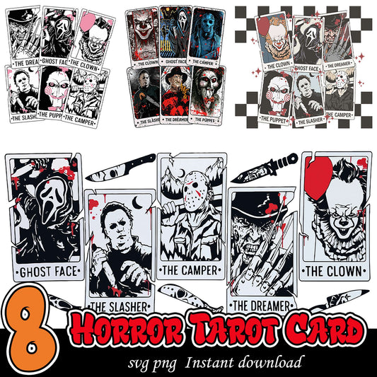 Horror Tarot Card Bundle Instant Download Eight Designs