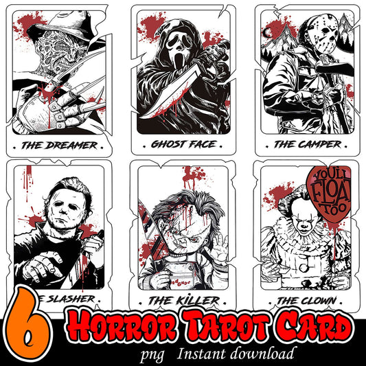 Horror Tarot Cards PNG Instant Download