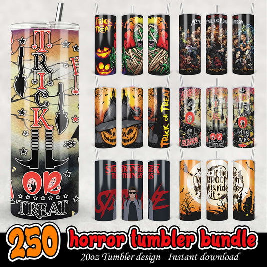 Horror Tumbler Bundle 250 Designs for Halloween Fun