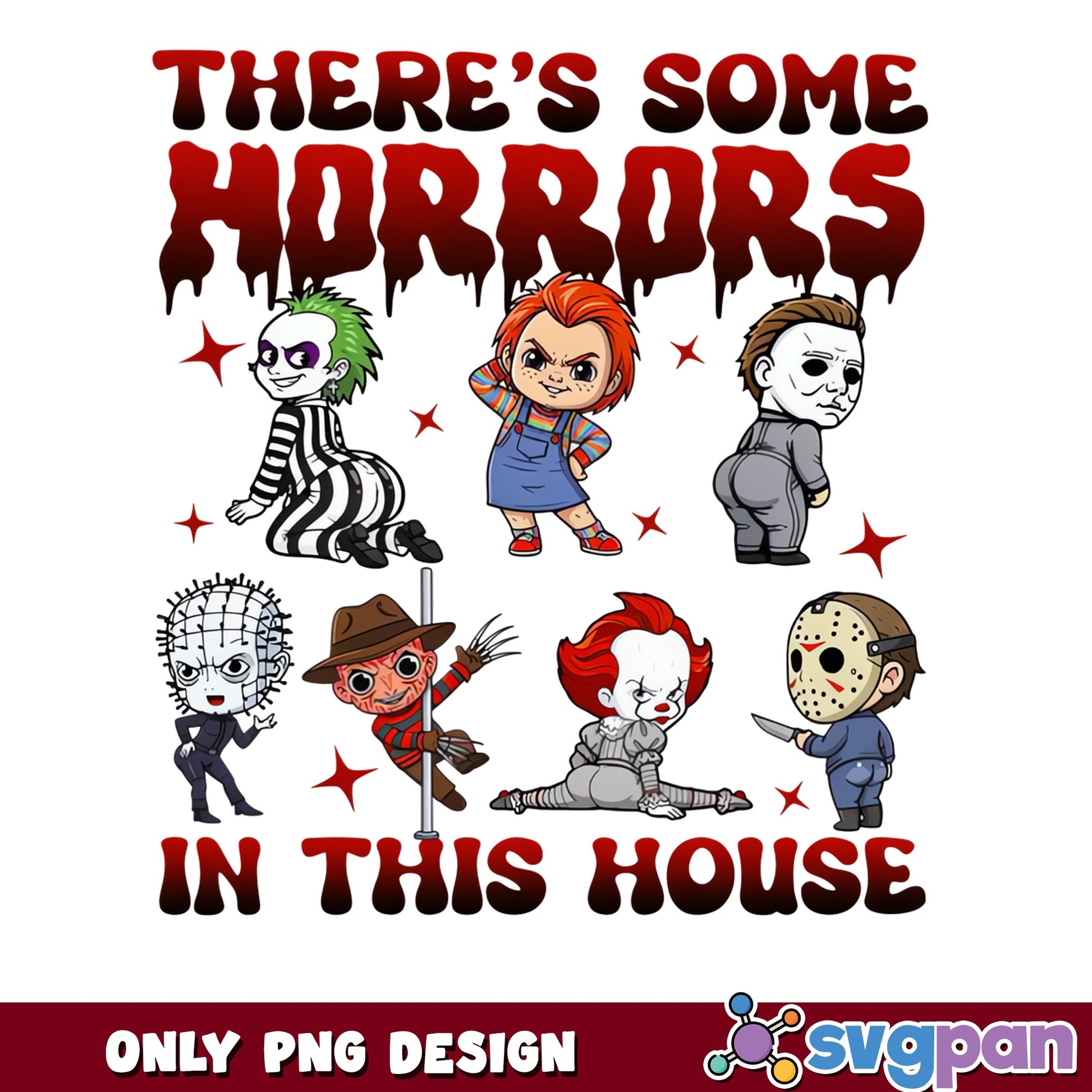 Horror Characters Halloween PNG, Chucky Michael Myers PNG, Scary Movie PNG