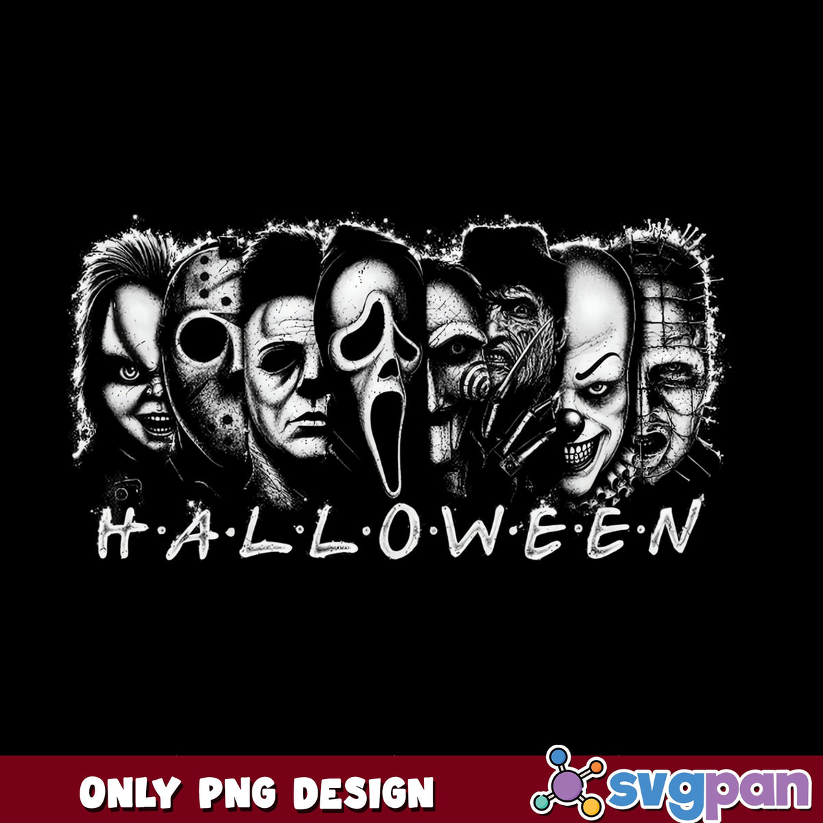 Horror Characters Halloween PNG, Horror Movie Killers PNG, Scary PNG