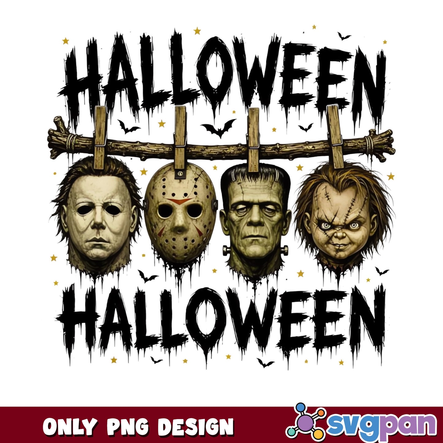 Horror Characters Halloween PNG, Michael Myers Chucky PNG, Halloween PNG
