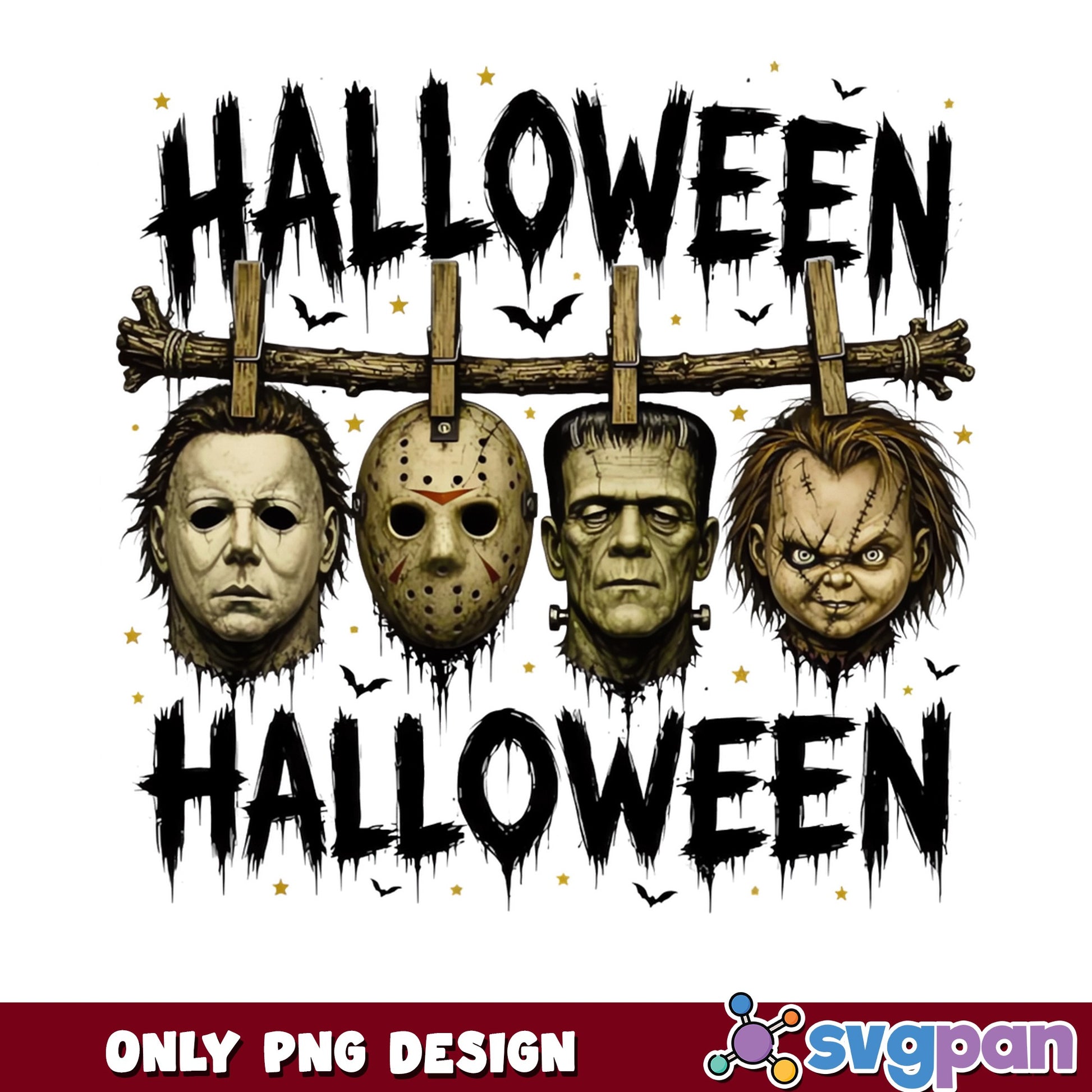 Horror Characters Halloween PNG, Michael Myers Chucky PNG, Halloween PNG