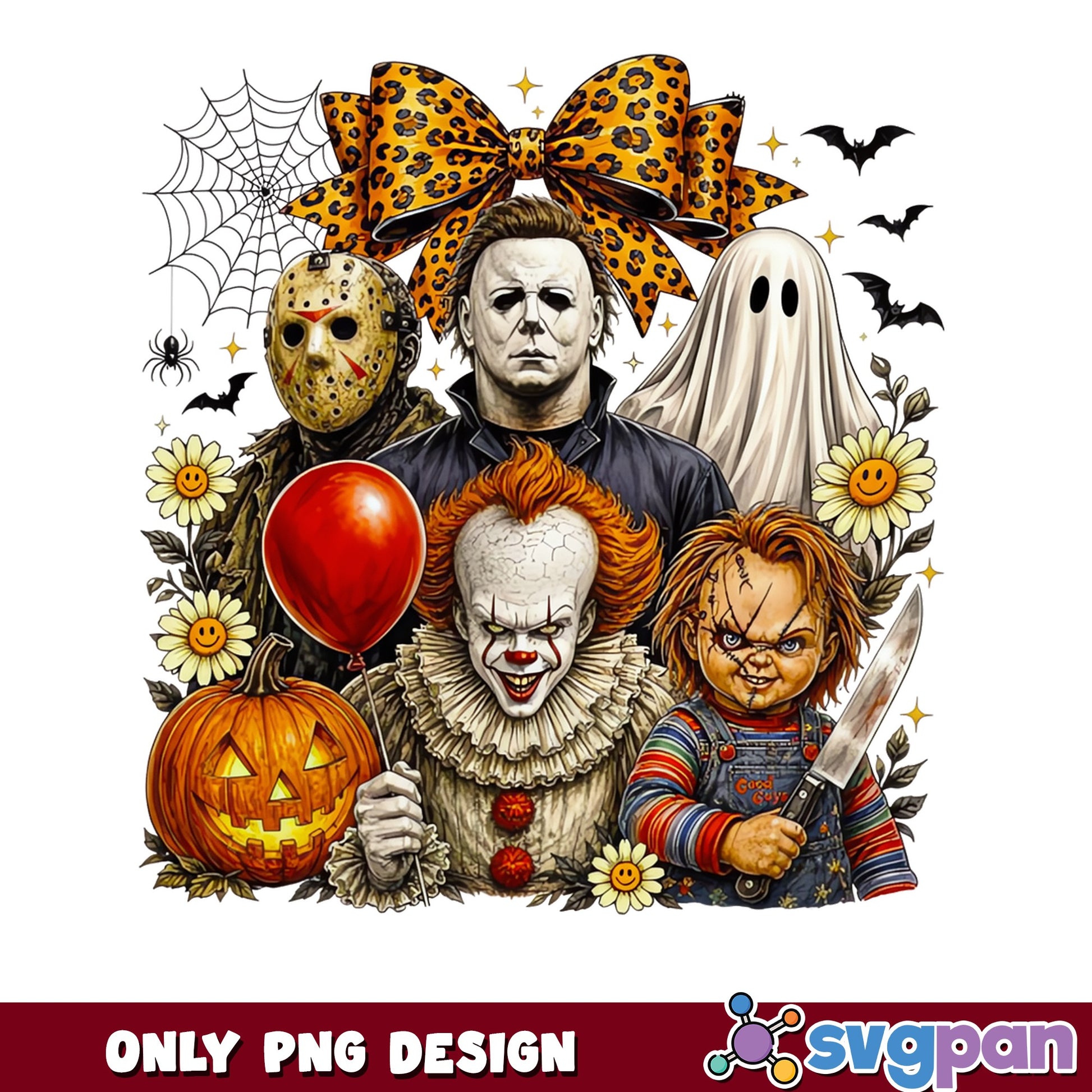 Horror Characters Halloween PNG, Michael Myers Chucky PNG, Pennywise Jason PNG