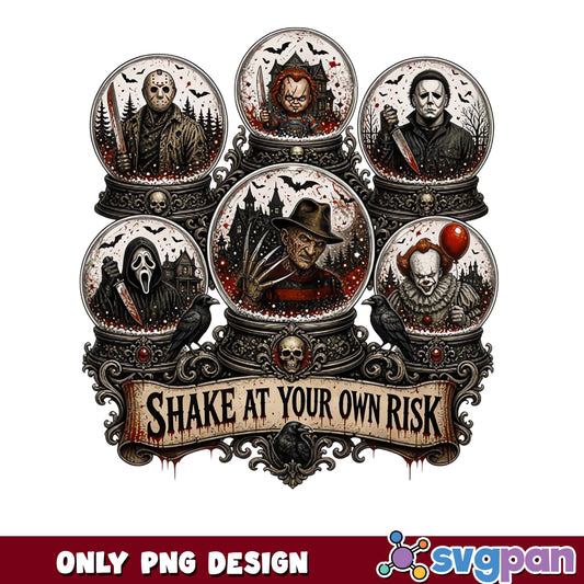 Horror Characters Snow Globe PNG, Halloween PNG, Killer PNG
