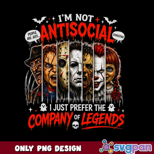 Horror Movie Characters Antisocial PNG, Halloween PNG, Horror Legends PNG