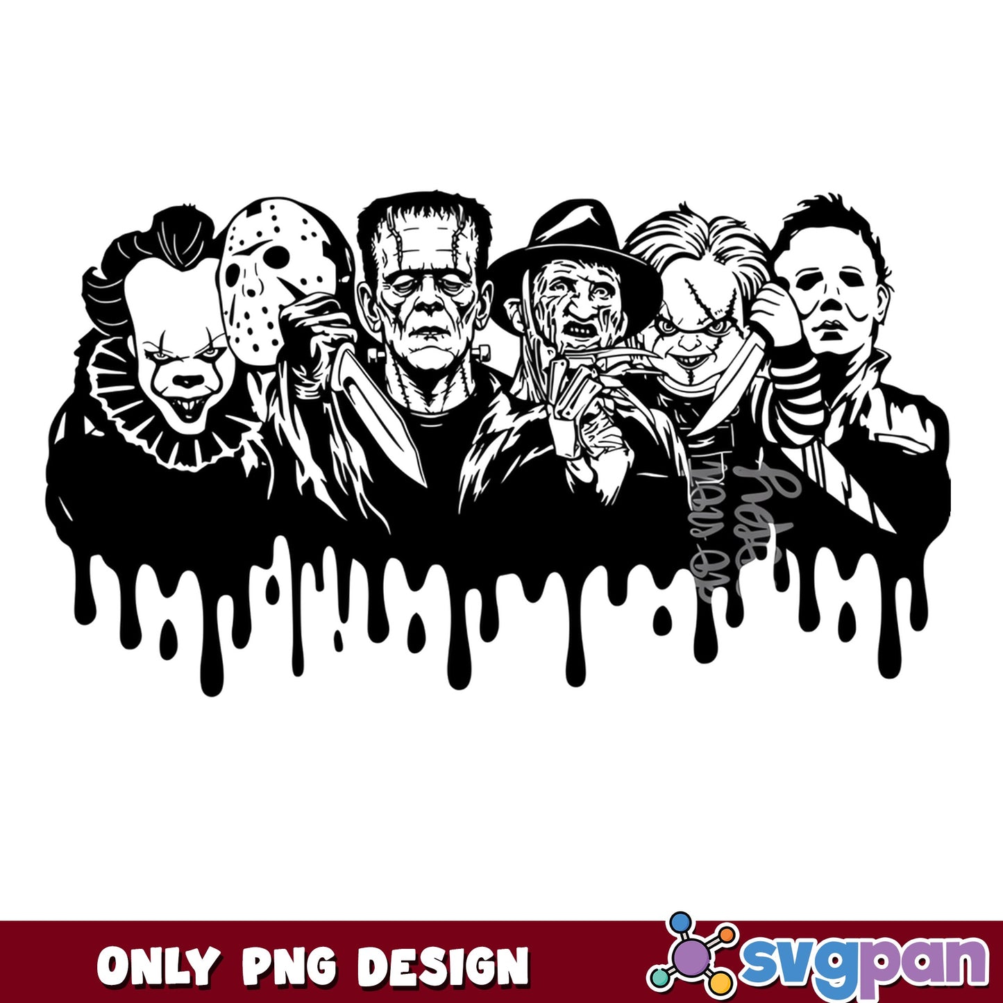 Horror Movie Characters Halloween PNG, Scary Killers PNG, Halloween PNG