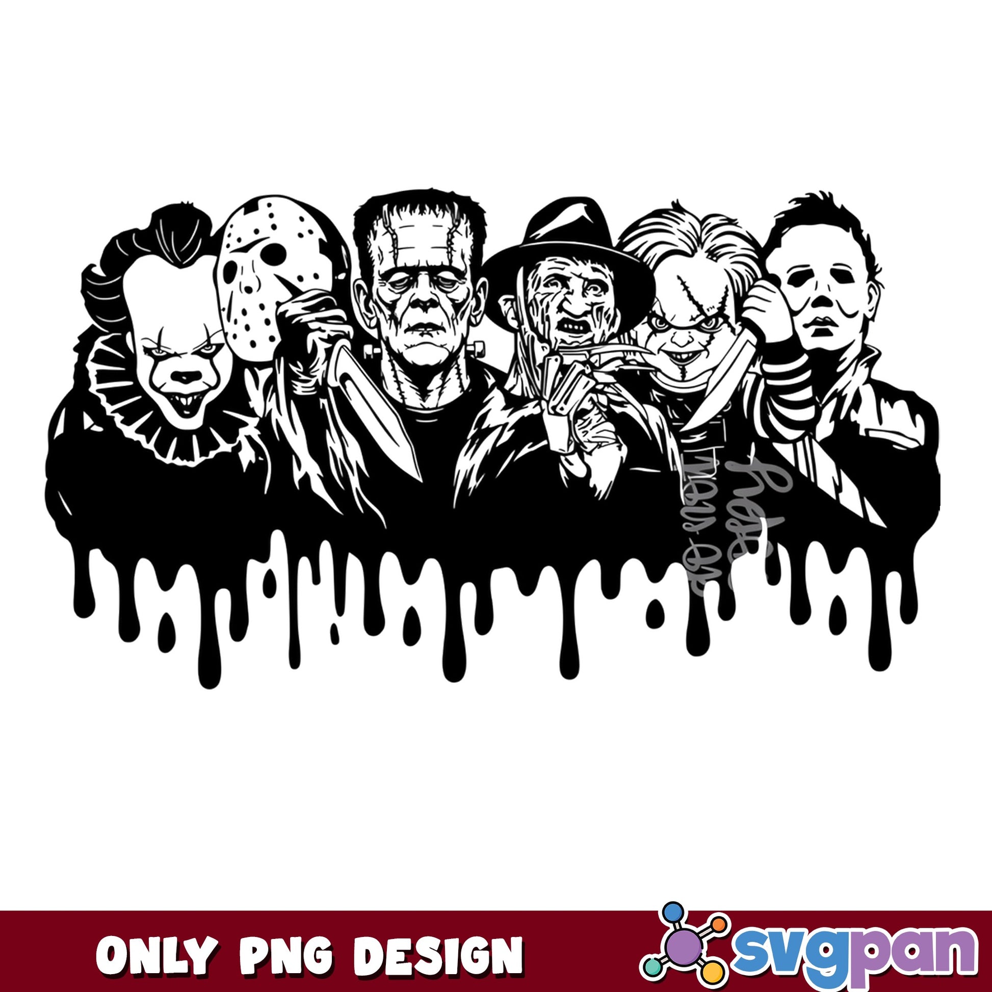 Horror Movie Characters Halloween PNG, Scary Killers PNG, Halloween PNG