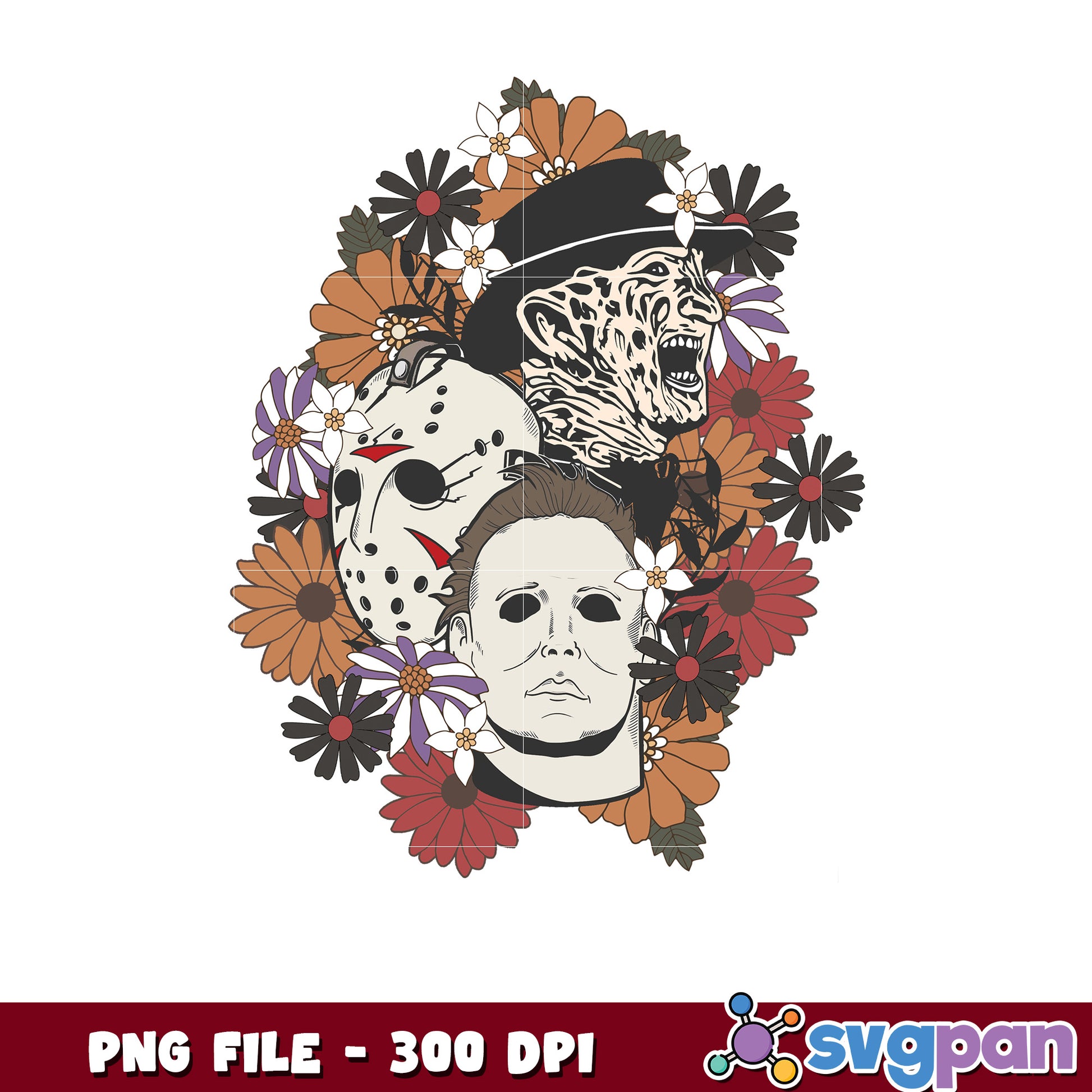 Horror flowers png, halloween cookies png, halloween horror nights​ ​png