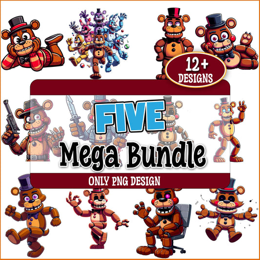 Horror freddy bear png bundle