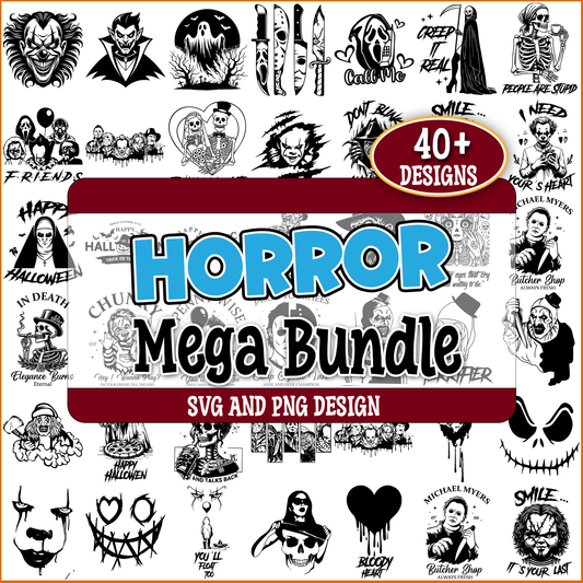 Horror halloween svg bundle