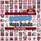 Horror valentine design png bundle