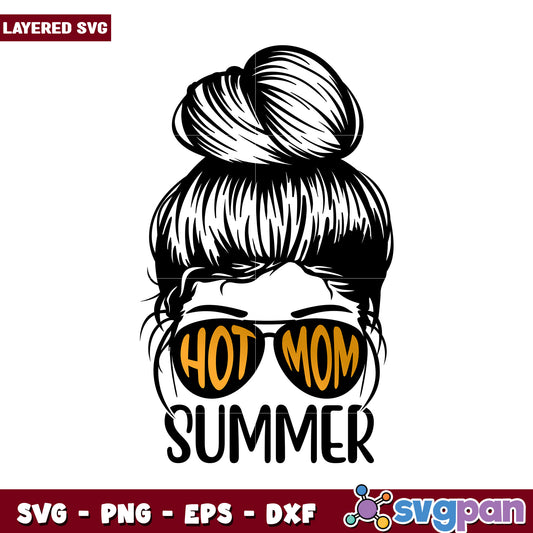 Hot Mom Summer SVG Design, Perfect for Crafting Projects and More