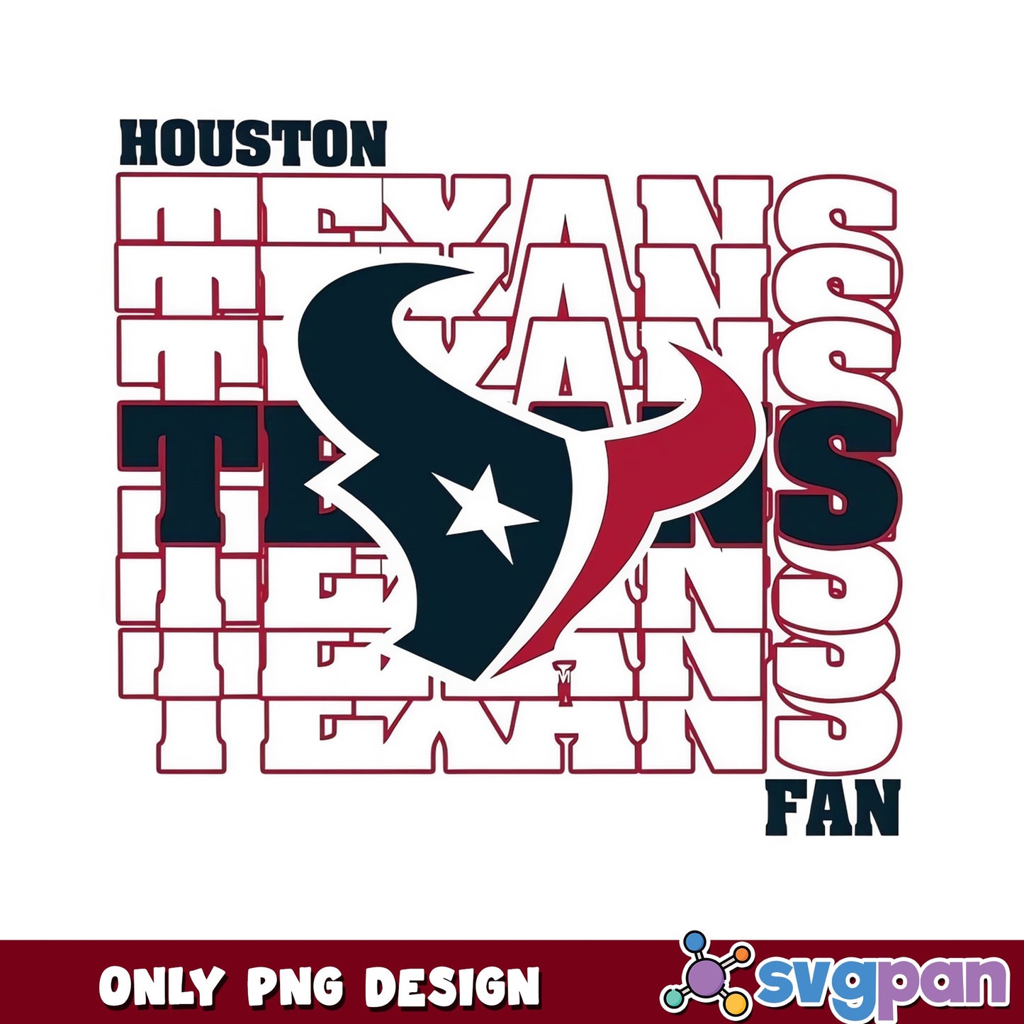 Houston Texans Fan PNG, NFL Football Team Design, Texans PNG