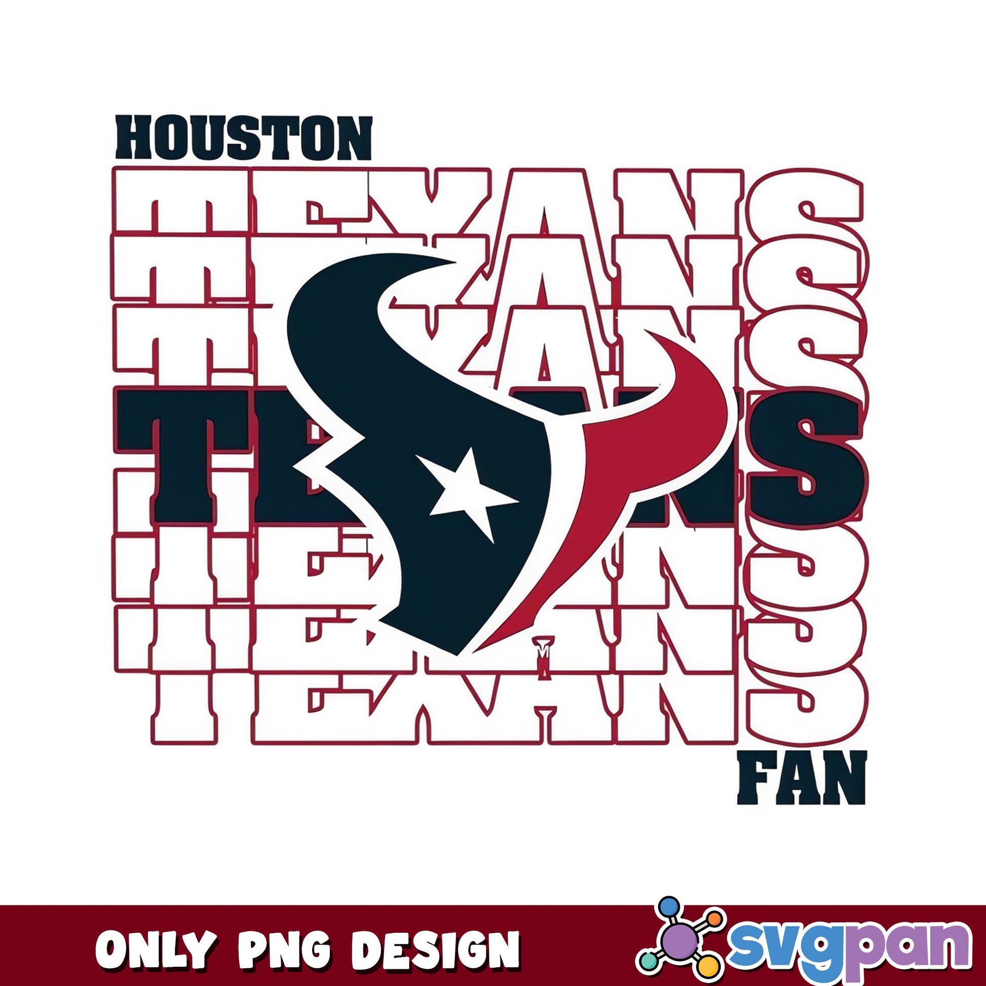 Houston Texans Fan PNG, NFL Football Team Design, Texans PNG