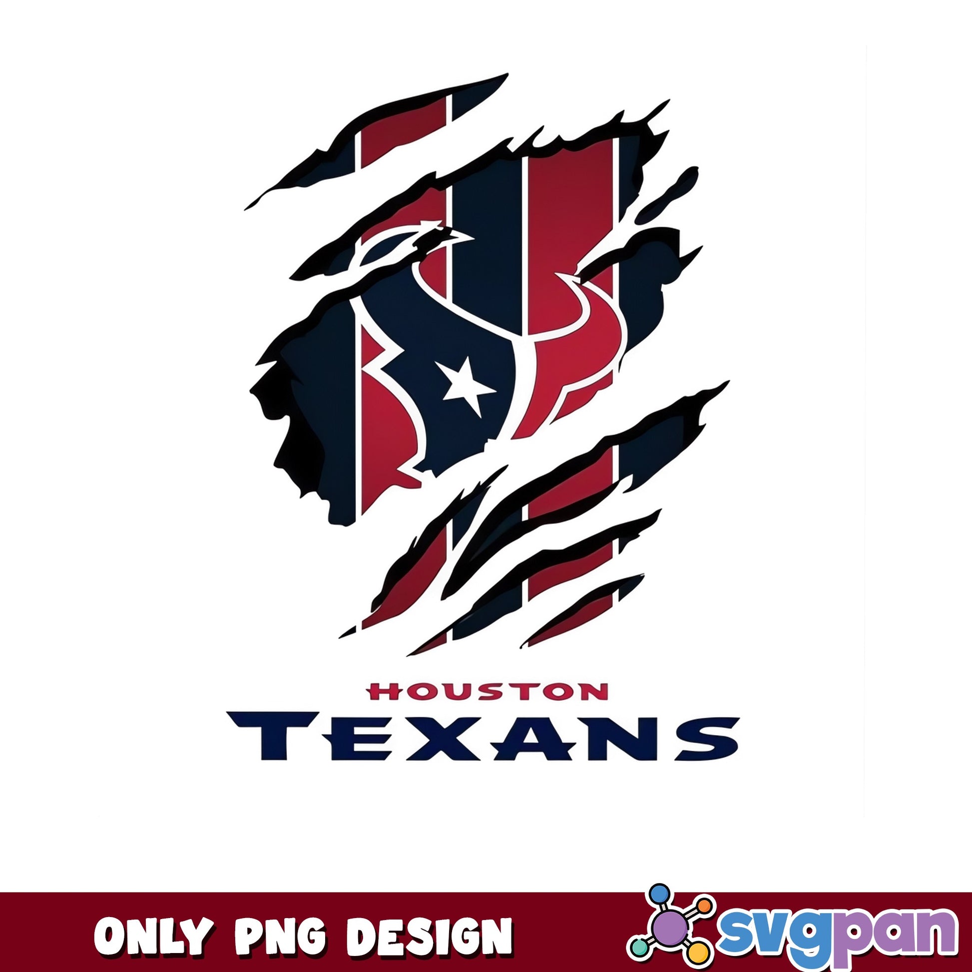 Houston Texans Ripped PNG, NFL Football Team, Texans PNG