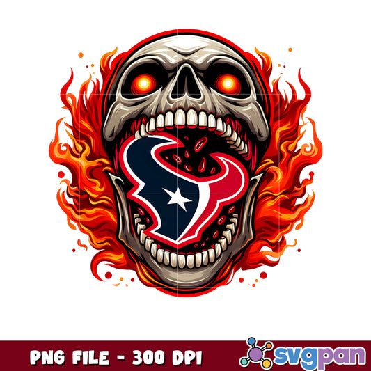 Houston texans burning skull png, super bowl 2025 png, american football league png