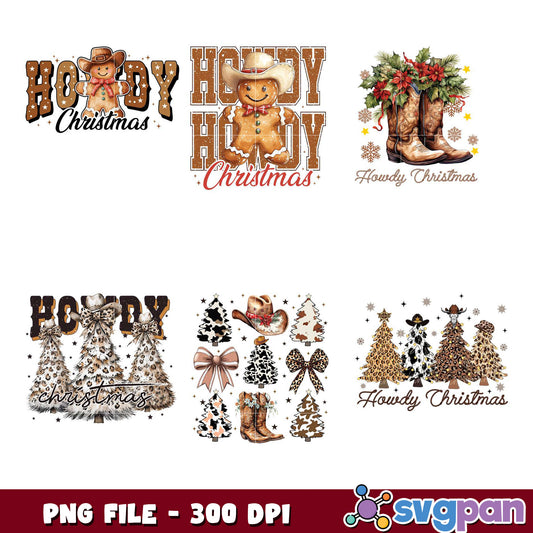 Howdy Christmas PNG Bundle 300 DPI