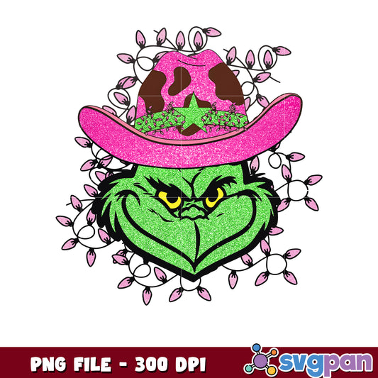Howdy Grinch Guy Christmas Cowboy png, grinch memes png, grinchmas png