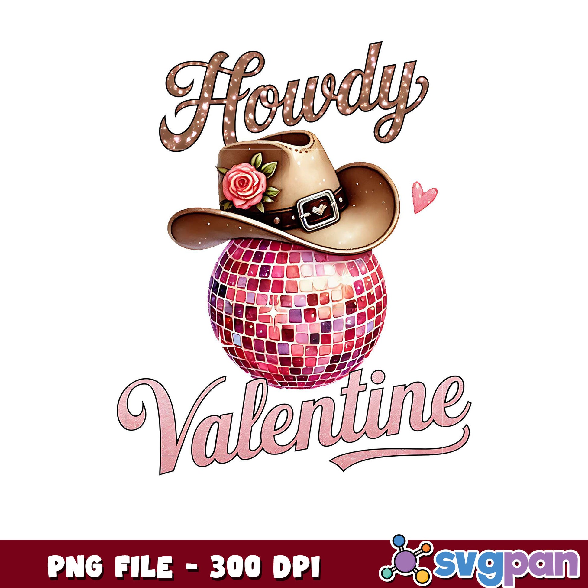 Howdy Valentine PNG design for romantic gifts, perfect for decor