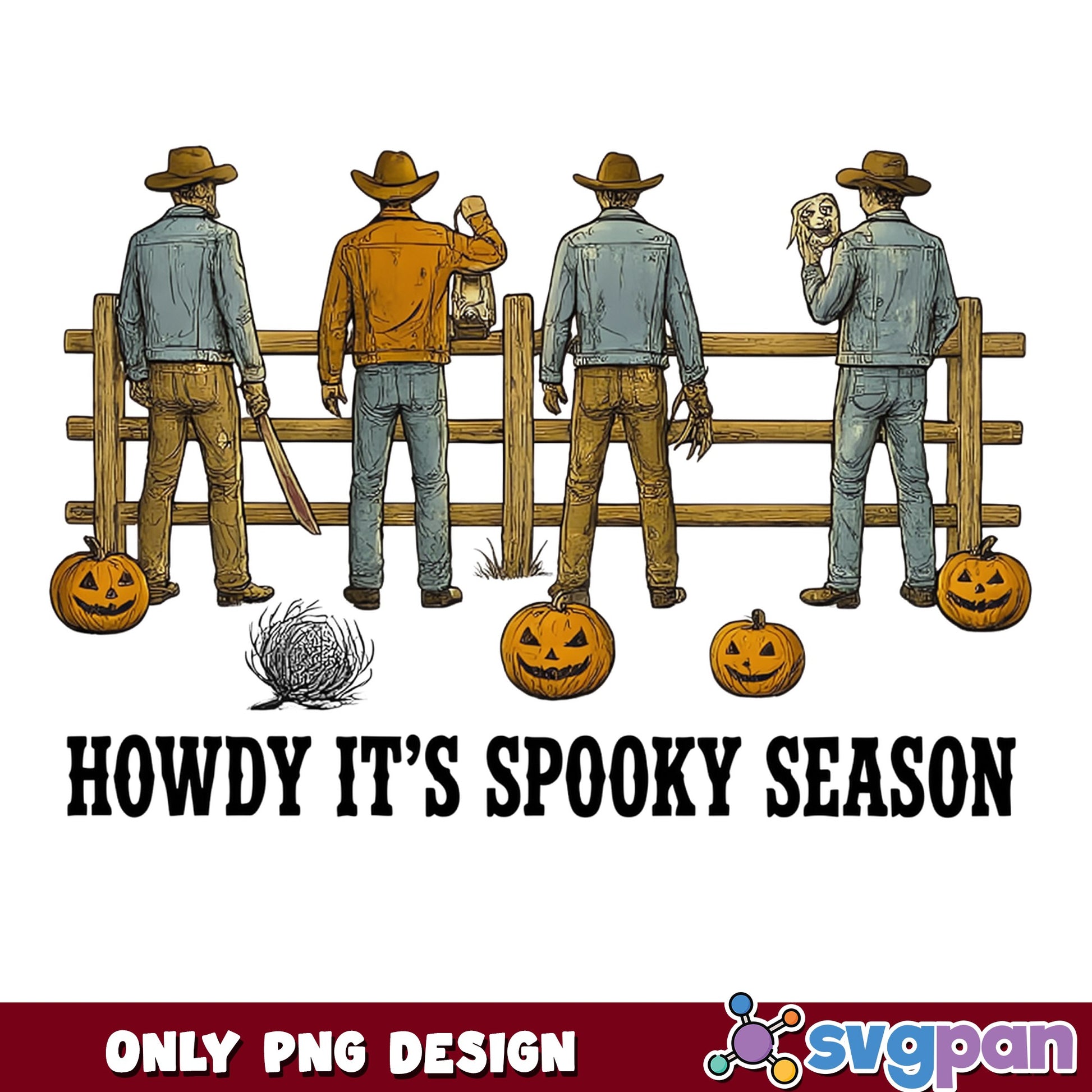 Howdy Its Spooky Season PNG, Halloween Horror PNG, Western Halloween PNG