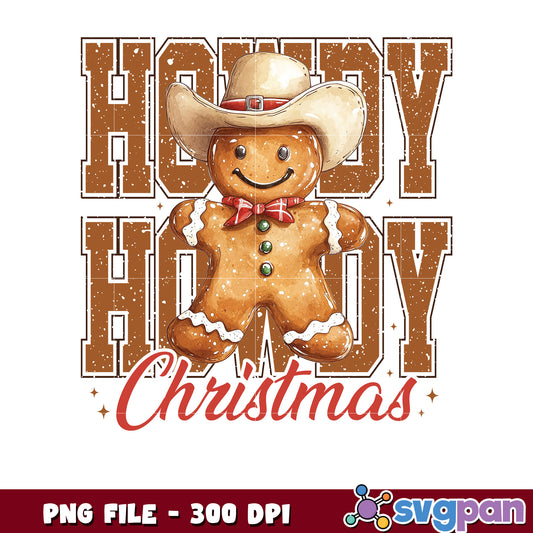 Howdy ginger cookie png, christmas​ decor png, christmas cookies png