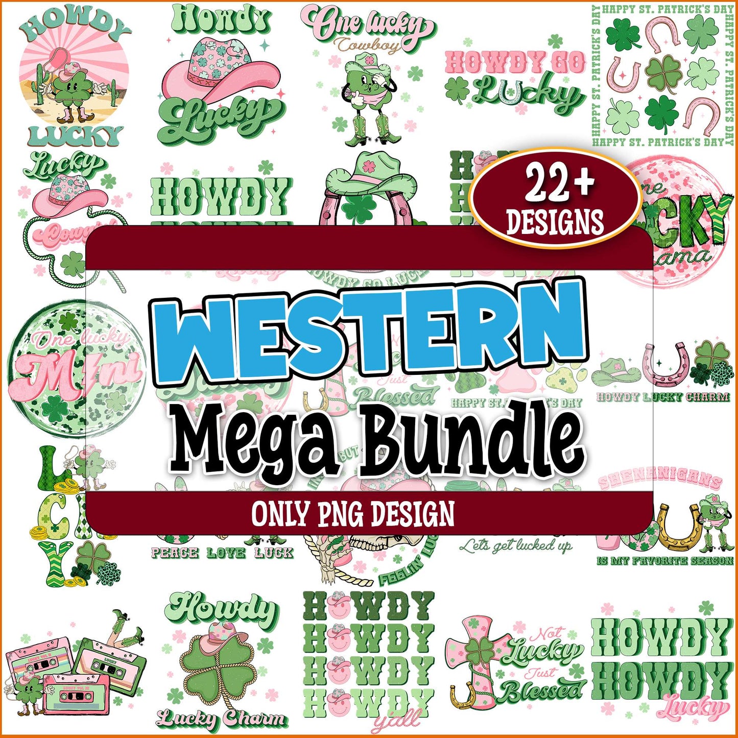 Howdy lucky quotes png bundle