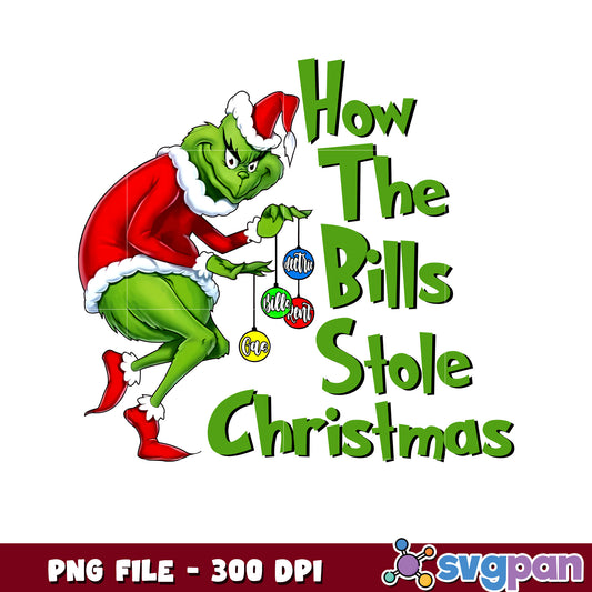How the bills stole christmas png, grinch​ png, merry christmas png