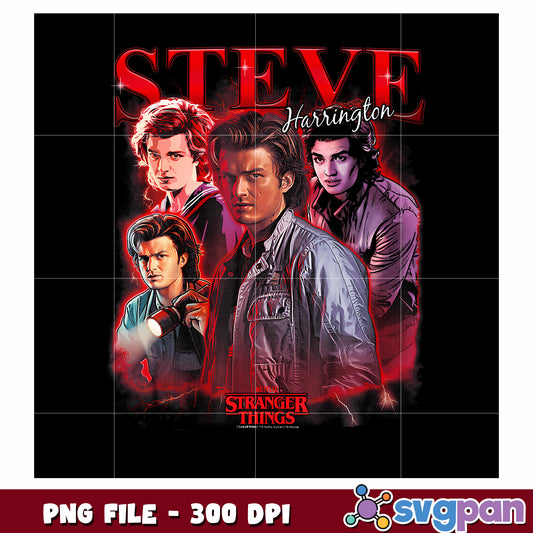 Hrrington steve png, stranger things logo png, netflix horror png