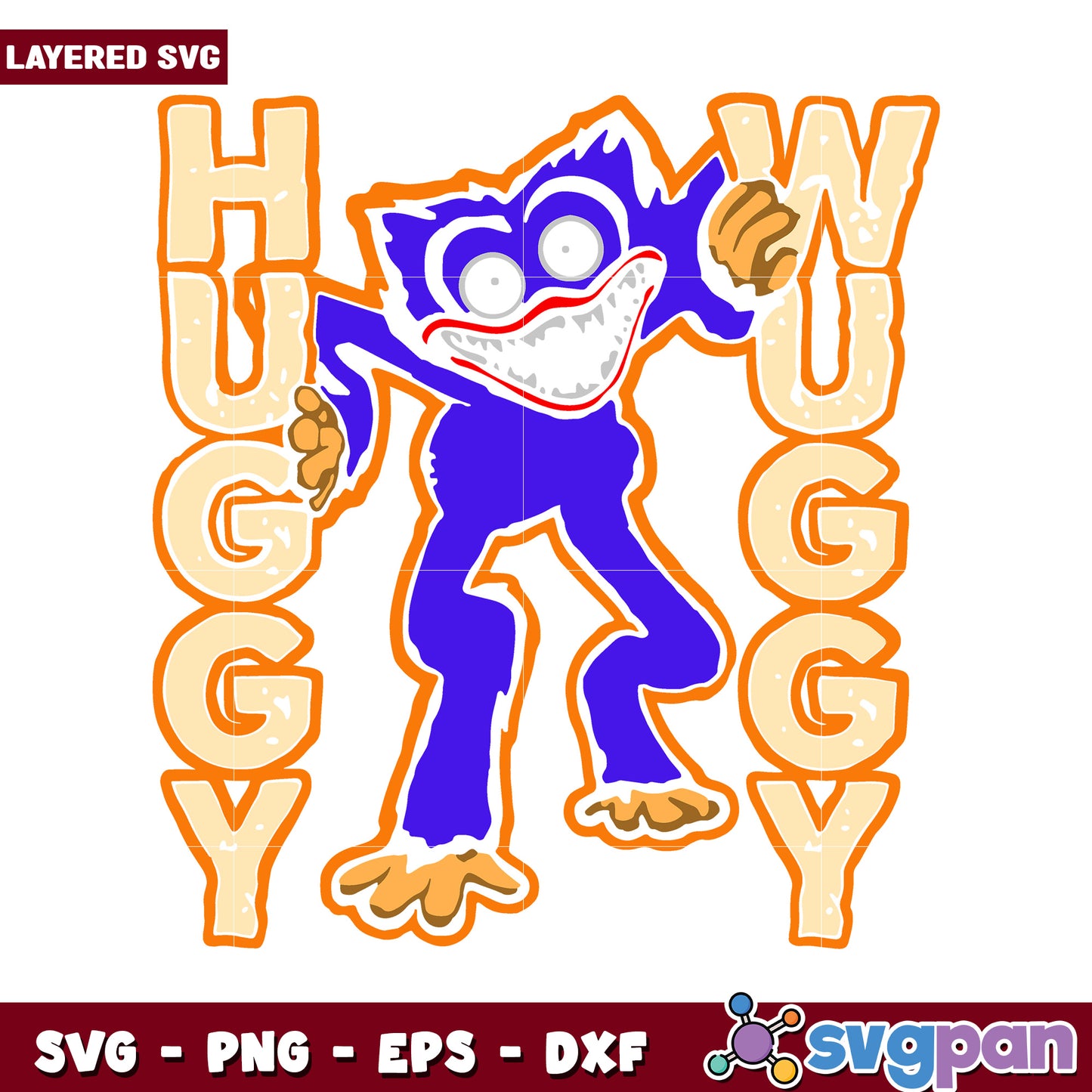 Huggy Wuggy Fun SVG Graphic, Perfect for Crafting Projects